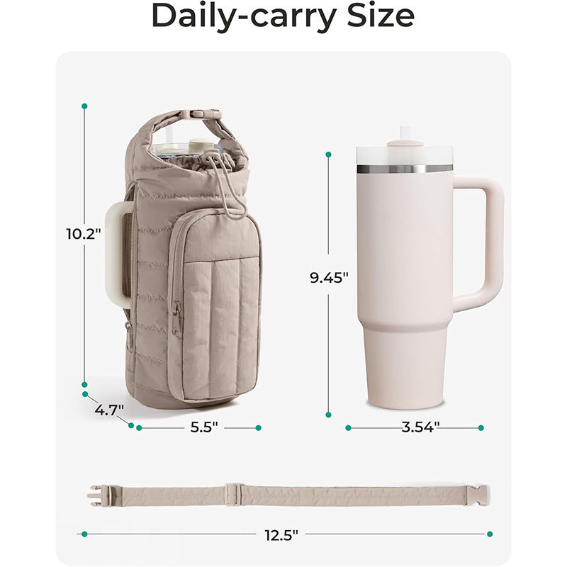 Outdoor sports down water bottle bag